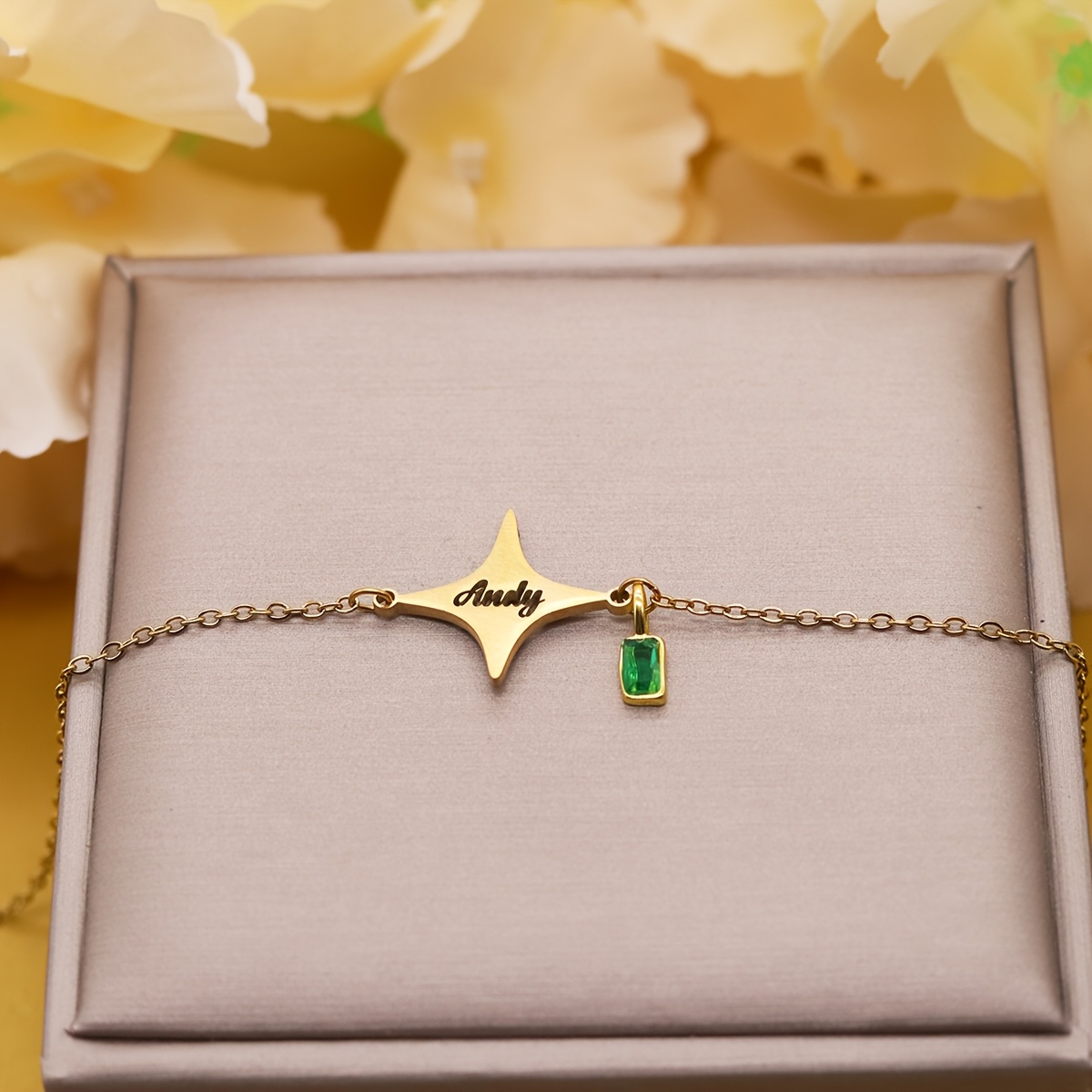 Personalized Shooting Star Name Bracelet, Custom Celestial Gift